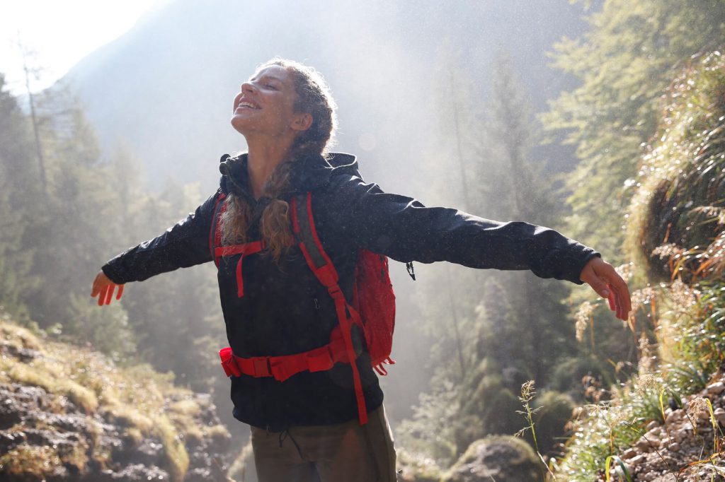 Outdoor-Grundwissen 3 Outdoor-Grundwissen: Auch im Sommer kann man nass werden.