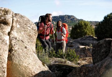 Long-distance hiking trails Germany 8 Long-distance hiking trails Germany - Two hikers with trekking backpacks on tour.