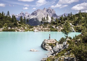 Short vacation in the Dolomites 12 Short vacation in the Dolomites - Maria at Lago di Sorapis.